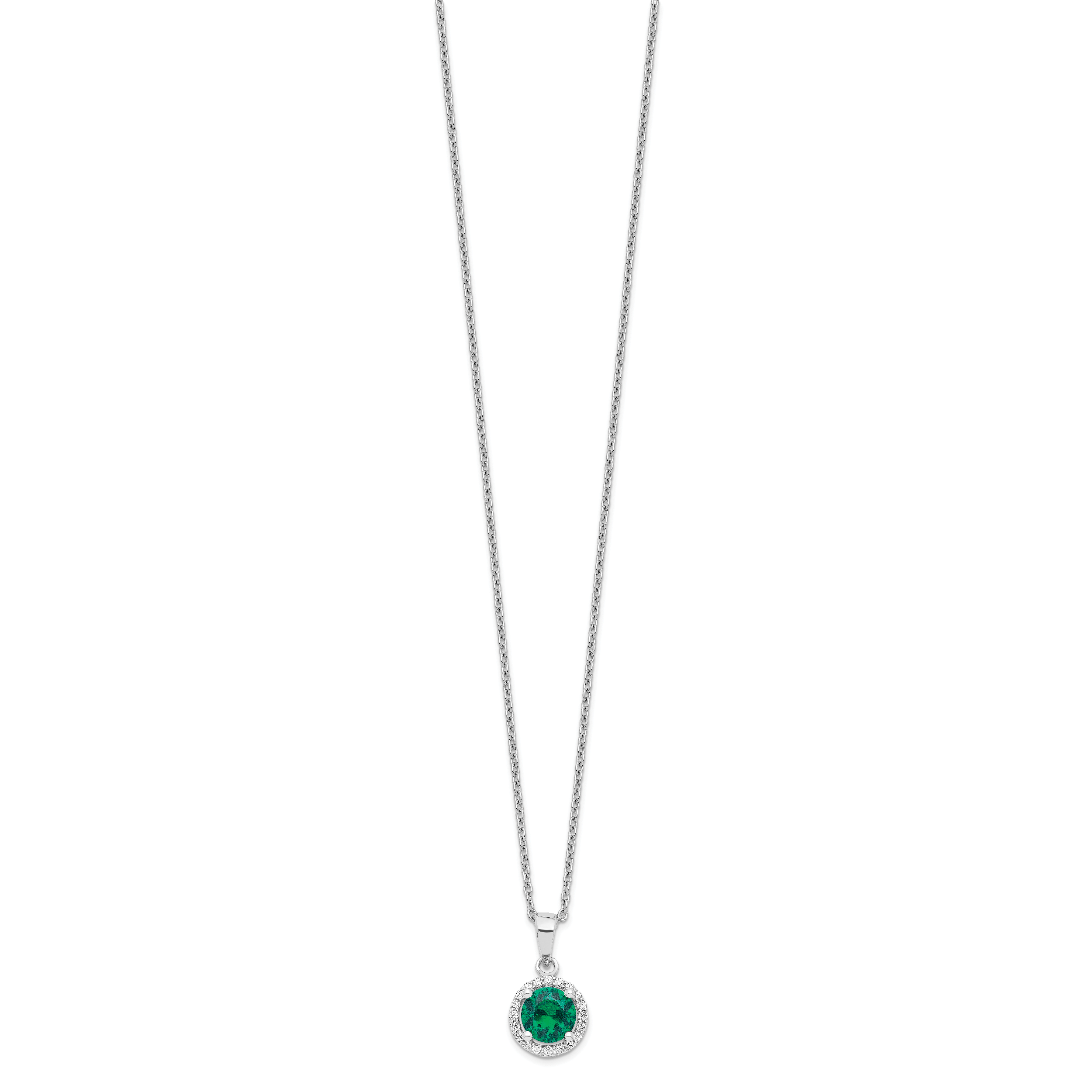 Sophia Jewelers Sterling Silver 20-Stone CZ Necklace with Extender Secondary image