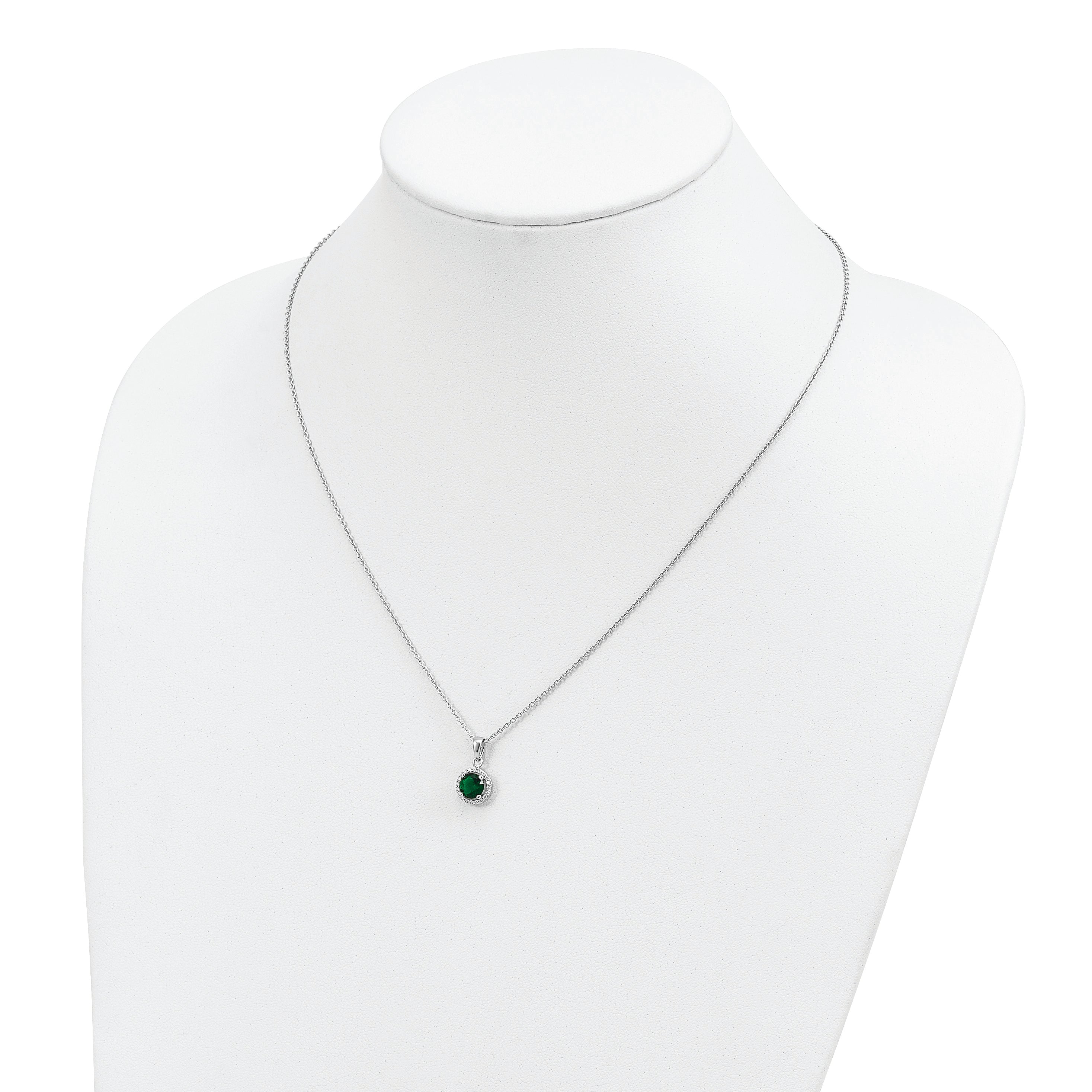 Sophia Jewelers Sterling Silver 20-Stone CZ Necklace with Extender