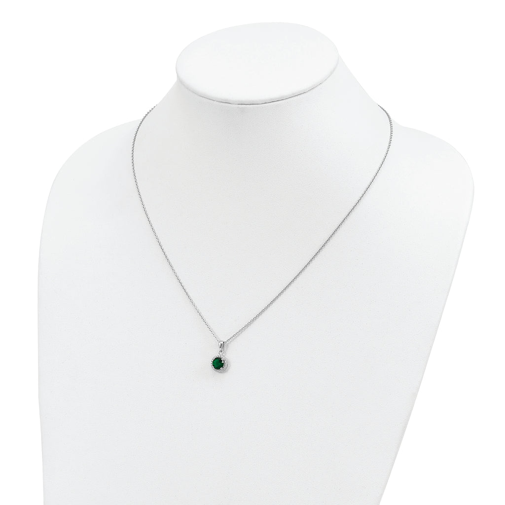 Sophia Jewelers Sterling Silver 20-Stone CZ Necklace with Extender