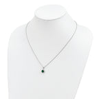 Sophia Jewelers Sterling Silver 20-Stone CZ Necklace with Extender