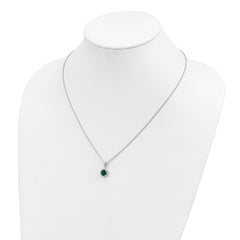 Sophia Jewelers Sterling Silver 20-Stone CZ Necklace with Extender