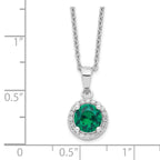 Sophia Jewelers Sterling Silver 20-Stone CZ Necklace with Extender
