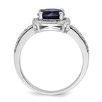 Brilliant Embers Sterling Silver Rhodium-plated 35 Stone White and Blue Micro PavÃƒÂ¢Ã‚â‚¬Ã‚Å¡ CZ Ring