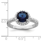 Brilliant Embers Sterling Silver Rhodium-plated 35 Stone White and Blue Micro PavÃƒÂ¢Ã‚â‚¬Ã‚Å¡ CZ Ring