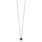 Sophia Jewelers Sterling Silver 20 Stone CZ Necklace with Extender