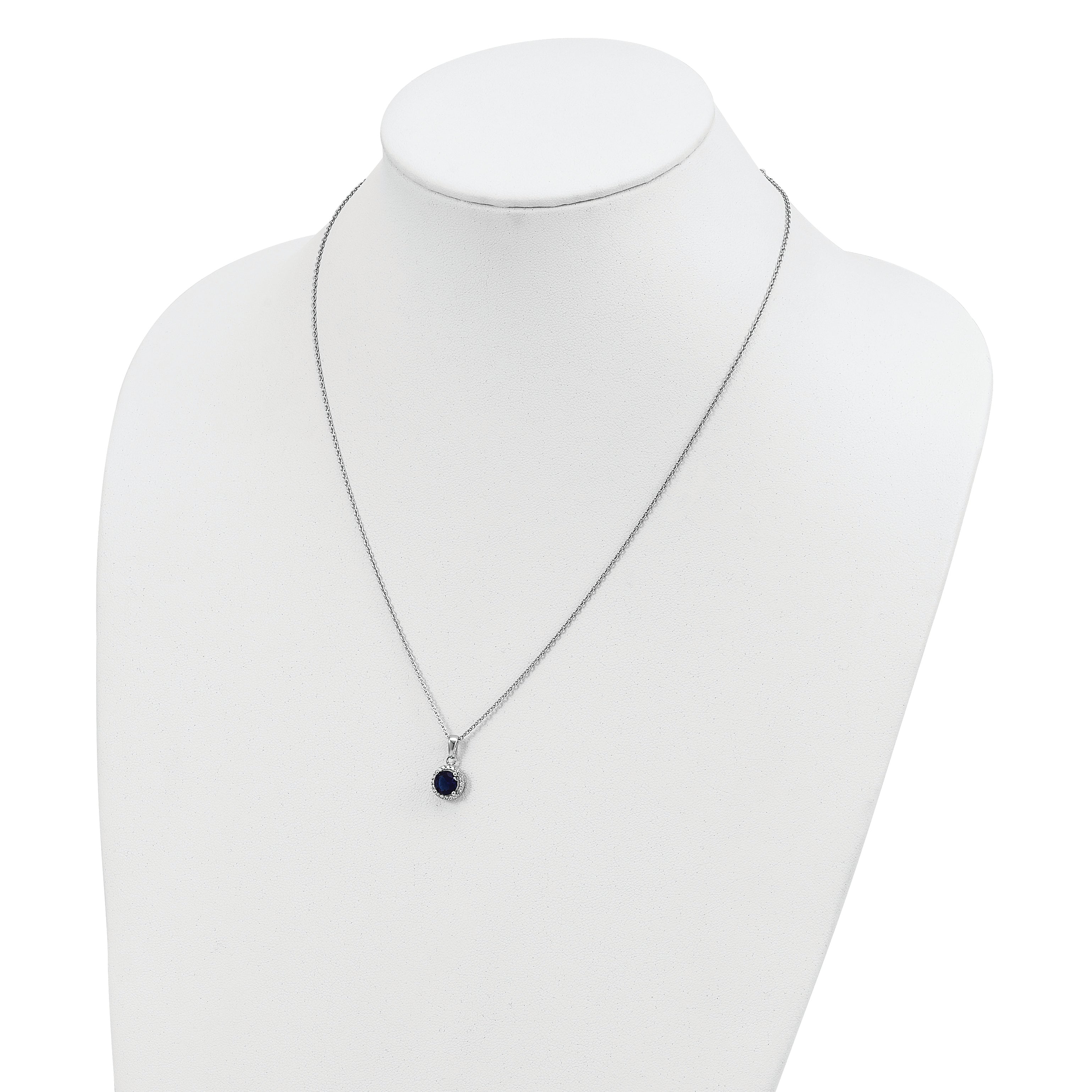 Sophia Jewelers Sterling Silver 20 Stone CZ Necklace with Extender