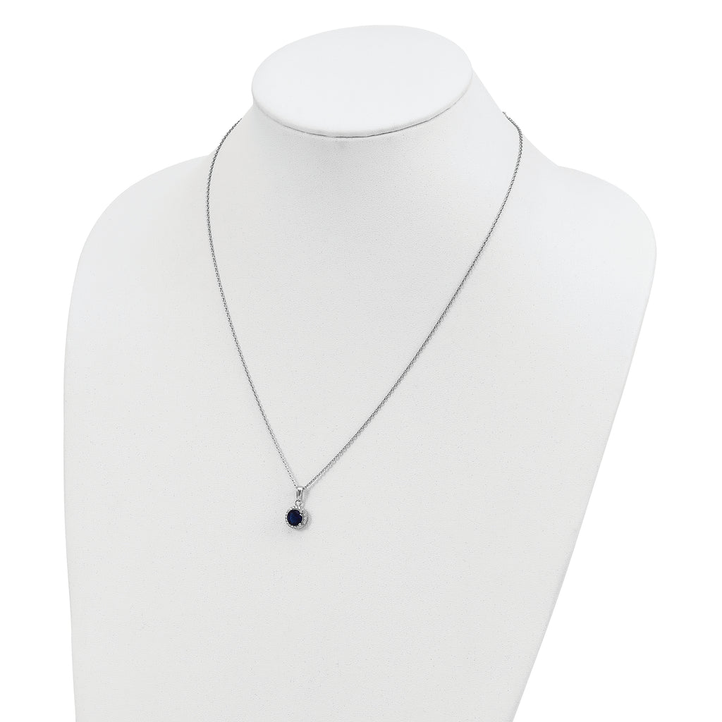 Sophia Jewelers Sterling Silver 20 Stone CZ Necklace with Extender