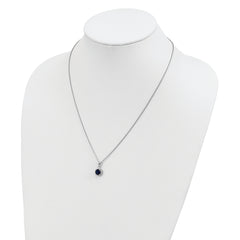 Sophia Jewelers Sterling Silver 20 Stone CZ Necklace with Extender
