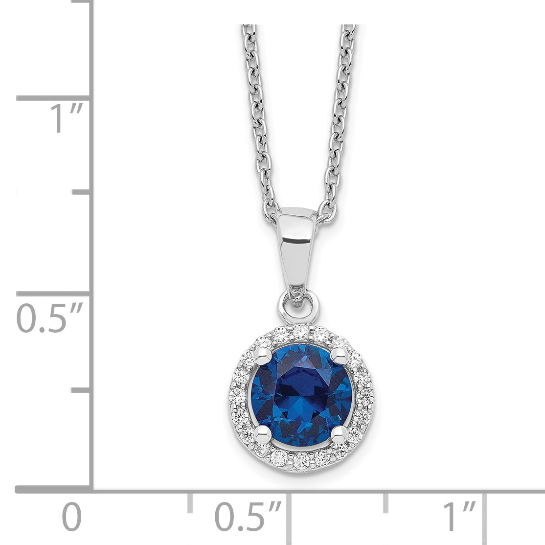 Sophia Jewelers Sterling Silver 20 Stone CZ Necklace with Extender