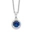 Brilliant Embers Sterling Silver Rhodium-plated 20 Stone 18 inch White and Blue Micro Pav‚ CZ Necklace with 2 Inch Extender
