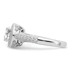 Brilliant Embers Sterling Silver Rhodium-plated 81 Stone Halo Micro PavÃƒÂ¢Ã‚â‚¬Ã‚Å¡ CZ Ring
