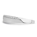 Brilliant Embers Sterling Silver Rhodium-plated 24 Stone Micro PavÃƒÂ¢Ã‚â‚¬Ã‚Å¡ CZ Men's Ring