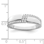 Brilliant Embers Sterling Silver Rhodium-plated 24 Stone Micro PavÃƒÂ¢Ã‚â‚¬Ã‚Å¡ CZ Men's Ring