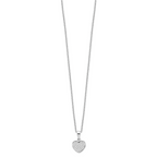 Brilliant Embers Sterling Silver Rhodium-plated 44 Stone 18 inch Micro PavÃƒÆ’Ã†â€™Ãƒâ€šÃ‚Â¢ÃƒÆ’Ã‚Â¢Ãƒâ€šÃ¢â‚¬Å¡Ãƒâ€šÃ‚Â¬ÃƒÆ’Ã¢â‚¬Â¦Ãƒâ€šÃ‚Â¡ CZ Heart Necklace with 2 Inch Extender