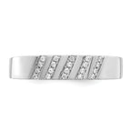 Brilliant Embers Sterling Silver Rhodium-plated 20 Stone Micro PavÃƒÂ¢Ã‚â‚¬Ã‚Å¡ CZ Men's Ring