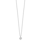 Brilliant Embers Sterling Silver Rhodium-plated 21 Stone 18 inch Micro PavÃƒÆ’Ã†â€™Ãƒâ€šÃ‚Â¢ÃƒÆ’Ã‚Â¢Ãƒâ€šÃ¢â‚¬Å¡Ãƒâ€šÃ‚Â¬ÃƒÆ’Ã¢â‚¬Â¦Ãƒâ€šÃ‚Â¡ CZ Heart Necklace with 2 Inch Extender