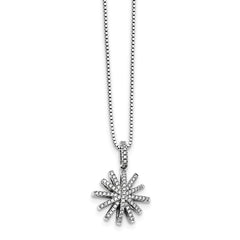 Sterling Silver CZ Brilliant Embers Star Necklace