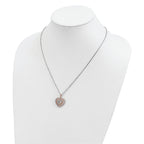 Brilliant Embers Sterling Silver Rose Gold Micro PavÃƒÆ’Ã†â€™Ãƒâ€šÃ‚Â© CZ Heart Necklace