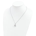 Sophia Jewelers Sterling Silver CZ Infinity Necklace with Moving Center
