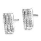 Sophia Jewelers Sterling Silver CZ Dangle Earrings Polished Elegance