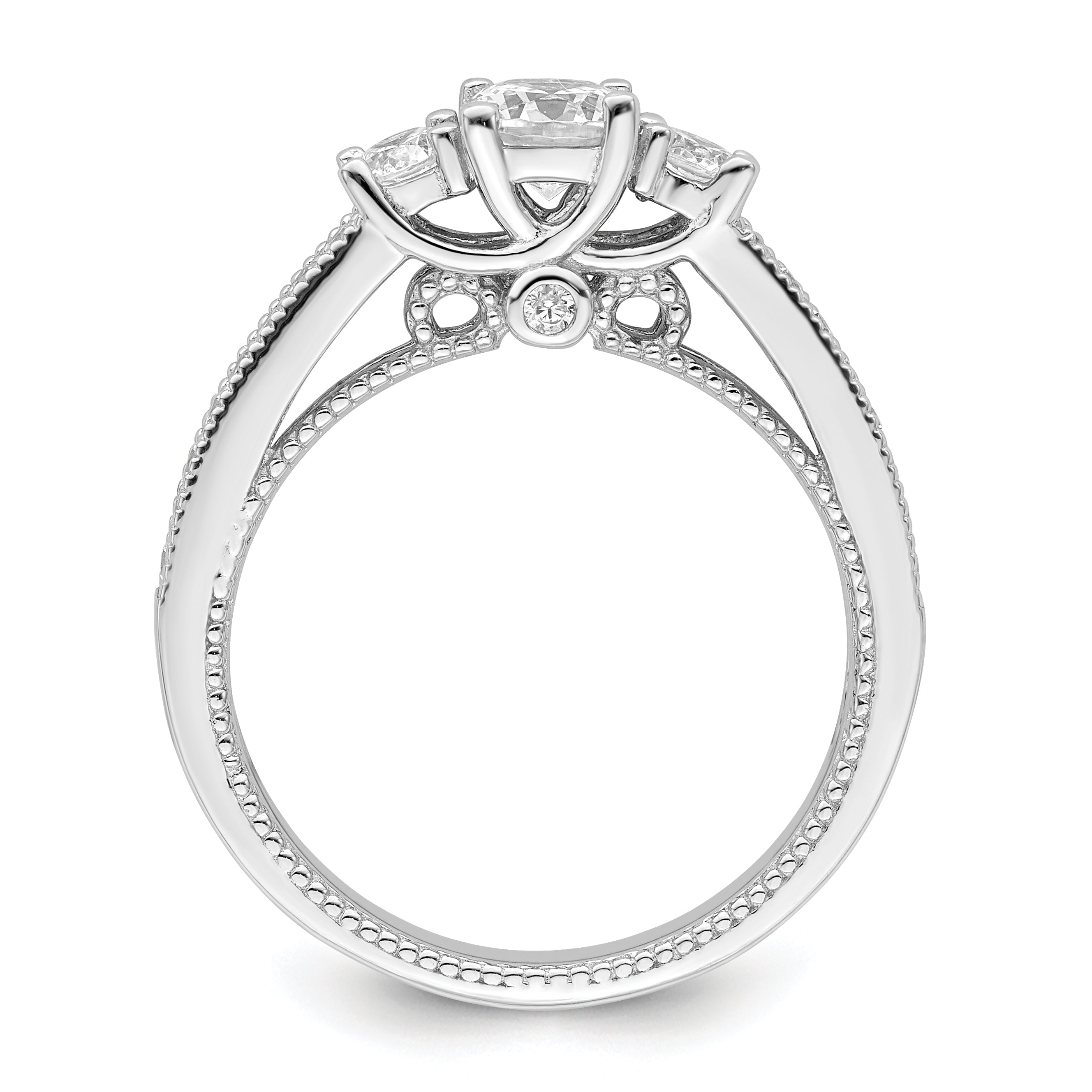 Brilliant Embers Sterling Silver Rhodium-plated 21 Stone Micro PavÃƒÂ¢Ã‚â‚¬Ã‚Å¡ CZ Ring Secondary image
