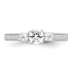 Brilliant Embers Sterling Silver Rhodium-plated 21 Stone Micro PavÃƒÂ¢Ã‚â‚¬Ã‚Å¡ CZ Ring