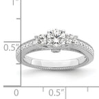 Brilliant Embers Sterling Silver Rhodium-plated 21 Stone Micro PavÃƒÂ¢Ã‚â‚¬Ã‚Å¡ CZ Ring
