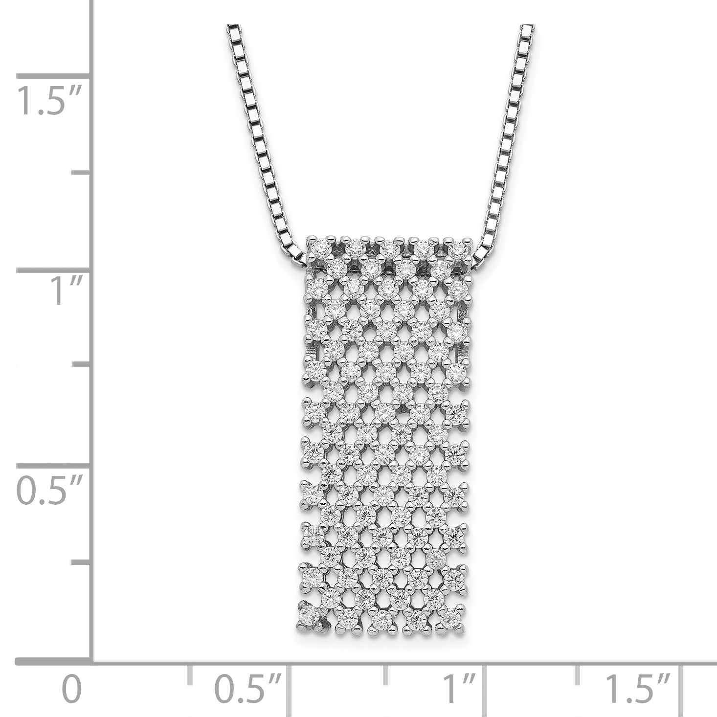 Sophia Jewelers Sterling Silver CZ Pendant Necklace with Extender Elegant and Polished
