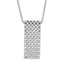 Brilliant Embers Sterling Silver Polished CZ w/ 2in ext Necklace