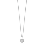 Brilliant Embers Sterling Silver Rhodium-plated 74 Stone 18 inch Micro PavÃƒÆ’Ã†â€™Ãƒâ€šÃ‚Â¢ÃƒÆ’Ã‚Â¢Ãƒâ€šÃ¢â‚¬Å¡Ãƒâ€šÃ‚Â¬ÃƒÆ’Ã¢â‚¬Â¦Ãƒâ€šÃ‚Â¡ CZ Heart Necklace with 2 Inch Extender