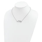 Brilliant Embers Sterling Silver 64 CZ Heart Necklace with Extender