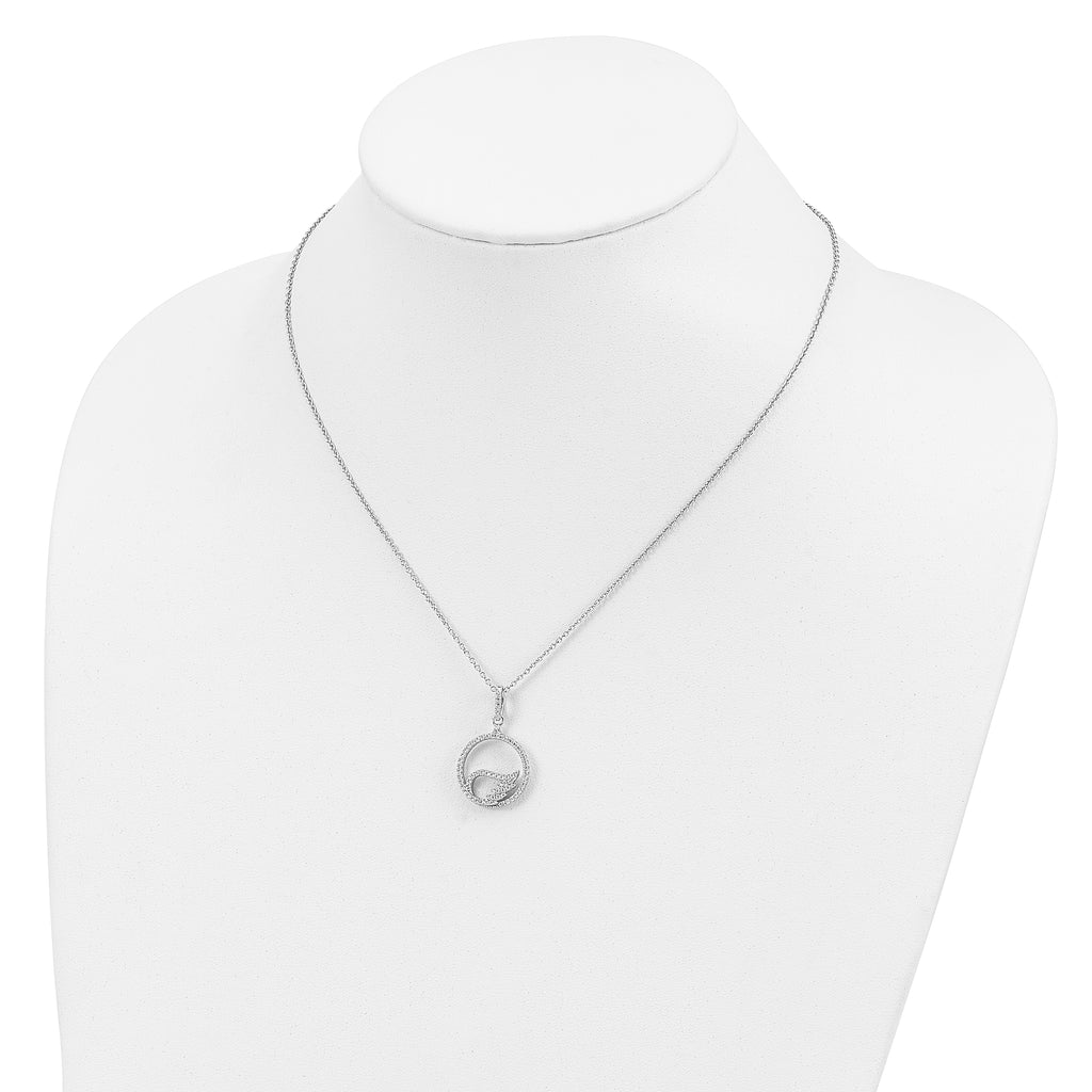 Sophia Jewelers Sterling Silver CZ Wing Necklace with Elegant Micro PavÃƒÆ’Ã†â€™Ãƒâ€šÃ†â€™ÃƒÆ’Ã¢â‚¬Å¡Ãƒâ€šÃ‚Â© Design
