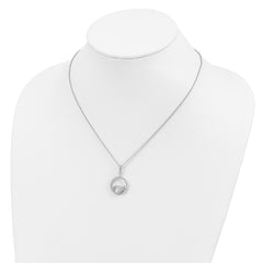 Sophia Jewelers Sterling Silver CZ Wing Necklace with Elegant Micro Pavé Design - 18