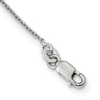 Sterling Silver CZ Pendant Necklace with Rhodium Polish and Extender