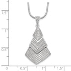 Sterling Silver 925 Micro PavÃƒÆ’Ã†â€™Ãƒâ€šÃ‚Â© CZ Necklace with Extender  Elegant and Modern