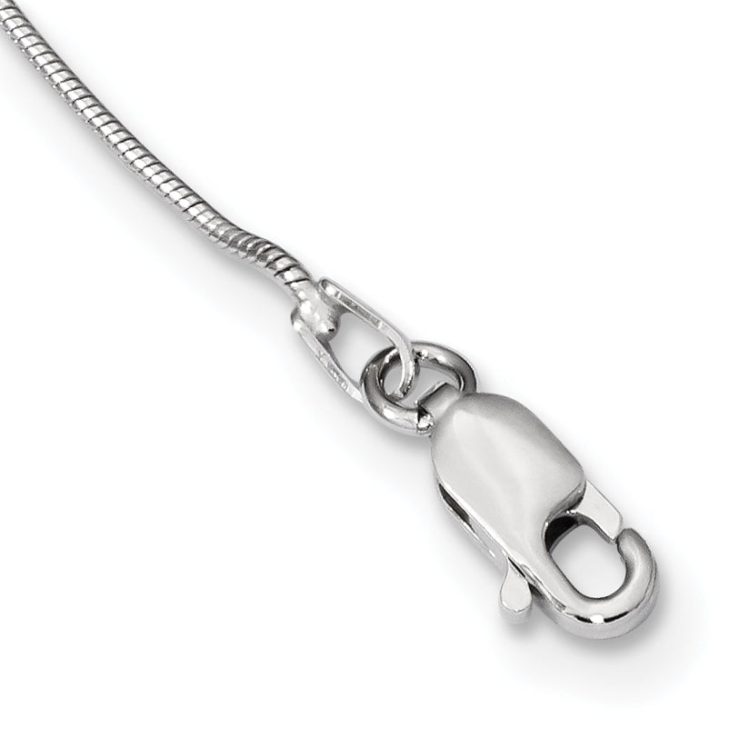 Sophia Jewelers 925 Sterling Silver Polished Heart Necklace with CZ Accents