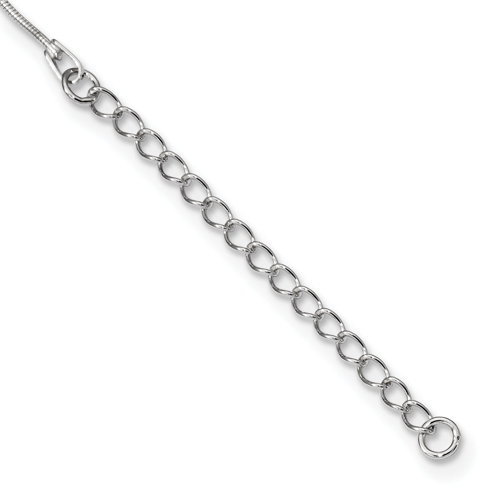 Sophia Jewelers 925 Sterling Silver Polished Heart Necklace with CZ Accents