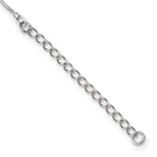 Sophia Jewelers 925 Sterling Silver Polished Heart Necklace with CZ Accents