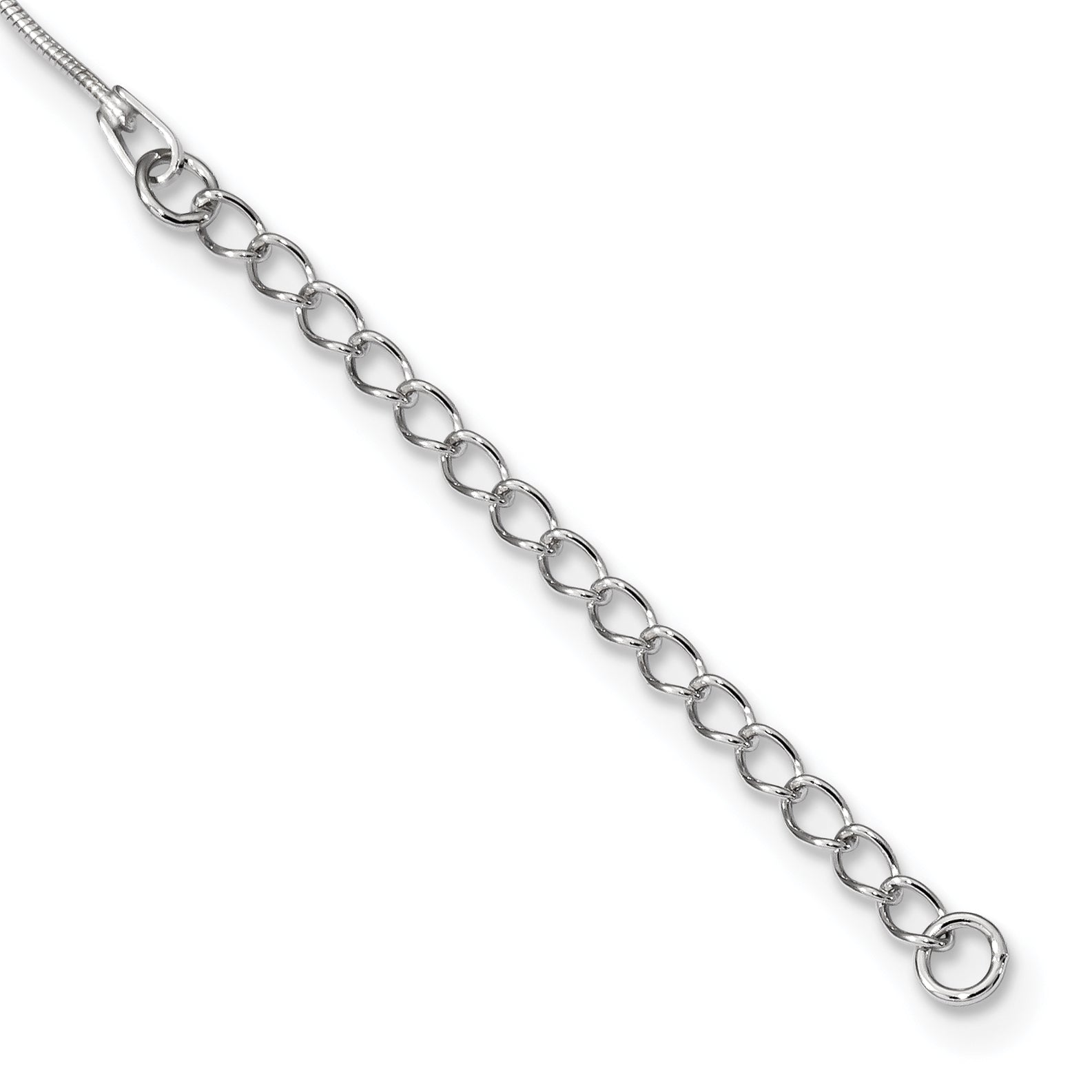 Sophia Jewelers 925 Sterling Silver Polished Heart Necklace with CZ Accents