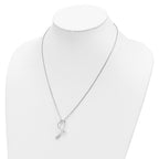 Brilliant Embers Sterling Silver CZ Arrow Heart Necklace with Extender