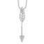 Brilliant Embers Sterling Silver Rhodium-plated 24 Stone 18 inch Micro Pav‚ CZ Arrow Necklace with 2 Inch Extender