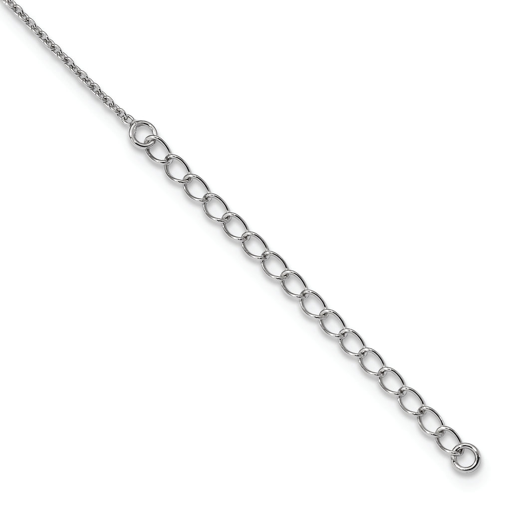 Sophia Jewelers Sterling Silver Rose Gold-Plated Four Hearts CZ Necklace
