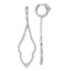 Brilliant Embers Sterling Silver Rhodium-plated 156 Stone Micro Pav‚ CZ Hinged Hoop Dangle Earrings