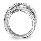 Brilliant Embers Sterling Silver Rhodium-plated 159 Stone Micro PavÃƒÂ¢Ã‚â‚¬Ã‚Å¡ CZ Ring