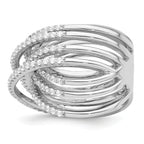 Brilliant Embers Sterling Silver Rhodium-plated 159 Stone Micro PavÃƒÂ¢Ã‚â‚¬Ã‚Å¡ CZ Ring