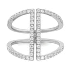 Brilliant Embers Sterling Silver Rhodium-plated 62 Stone Micro PavÃƒÂ¢Ã‚â‚¬Ã‚Å¡ CZ Ring