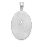 Sterling Silver Rhodium-plated Crystal Family Pendant