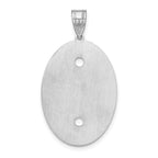 Sterling Silver Rhodium-plated Crystal Family Pendant