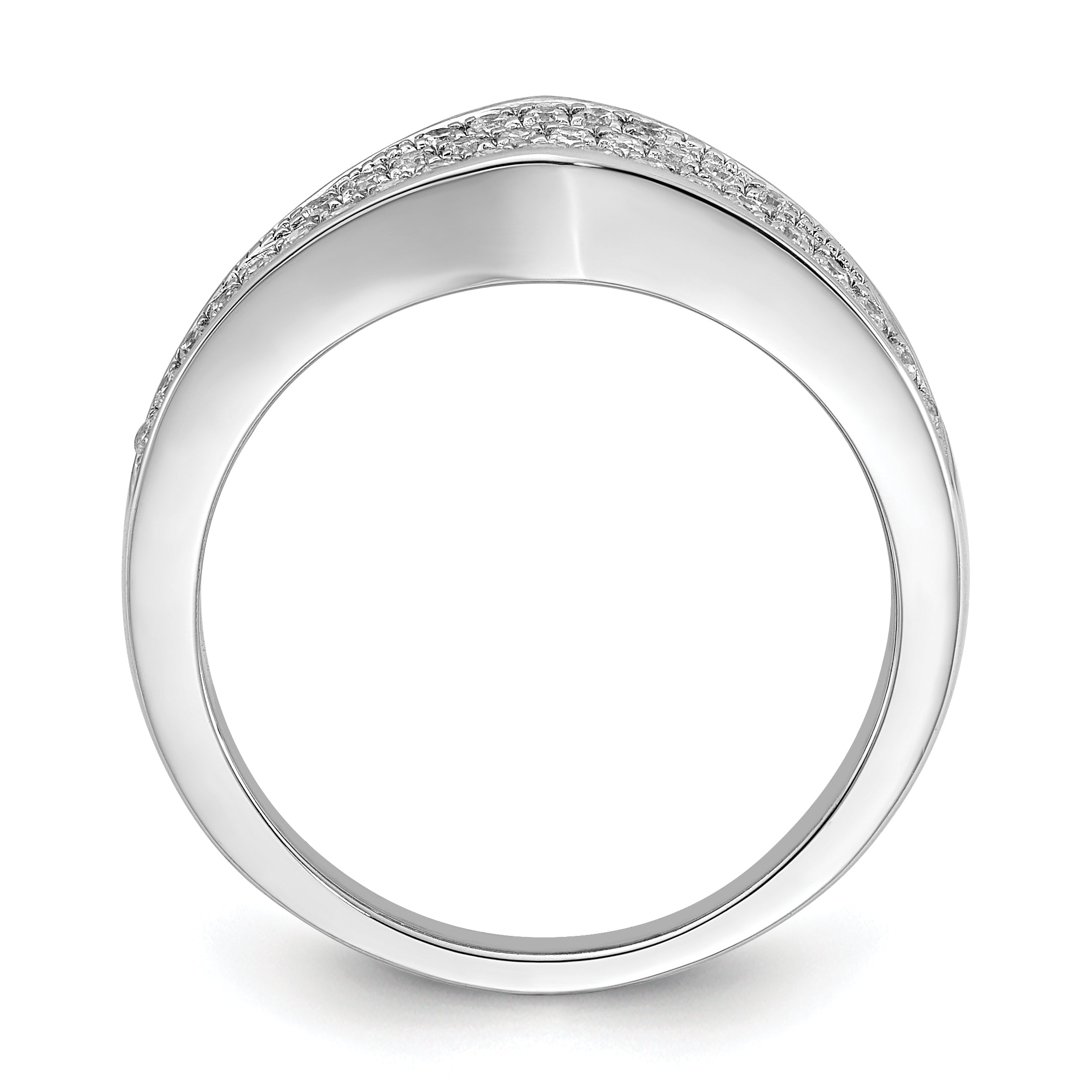 Sterling Silver & CZ Brilliant Embers Ring Secondary image