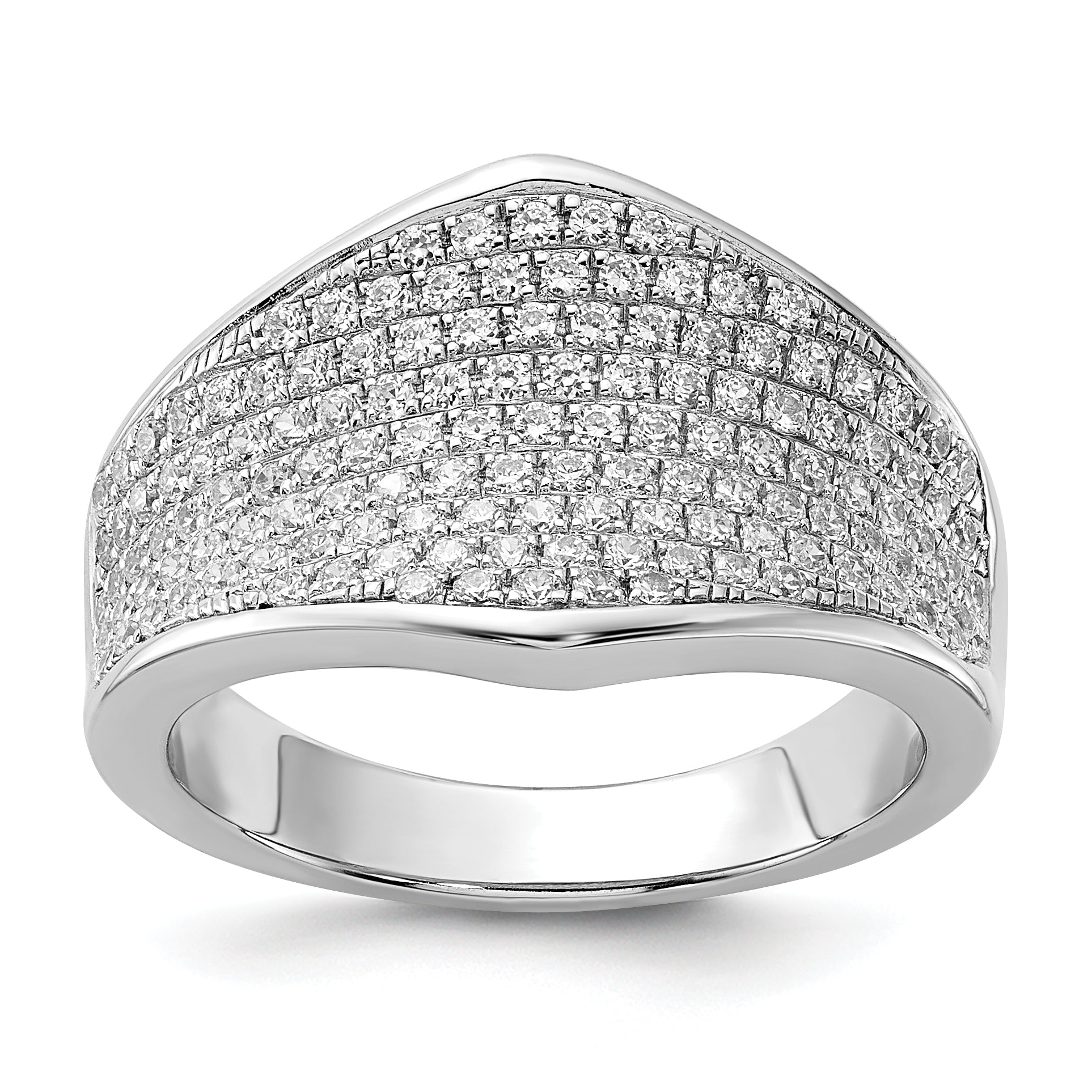 Sterling Silver & CZ Brilliant Embers Ring Main image
